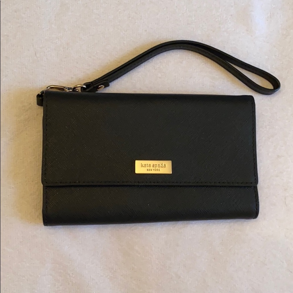 Kate Spade Black Iphone Wristlet